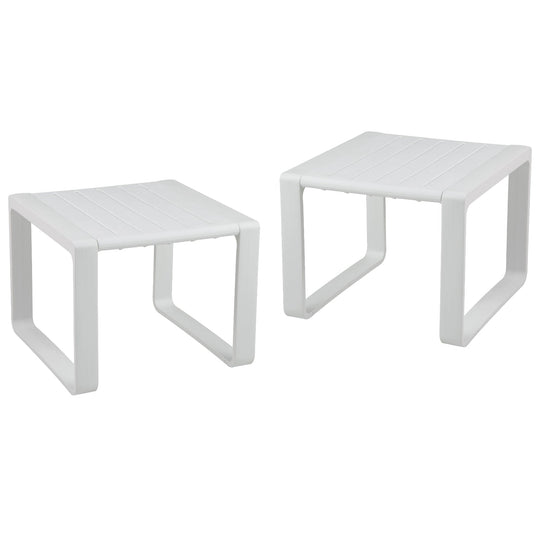 Weather Resistant Adirondack Outdoor Side Table Set of 2