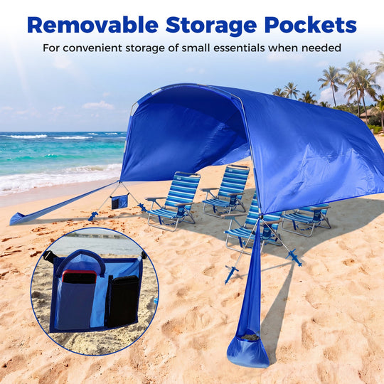 Wind Powered Beach Tent Portable Sun Shelter Canopy for Picnic