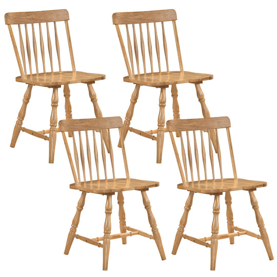 Windsor Dining Chairs Set of 4 with Curved Spindle Back