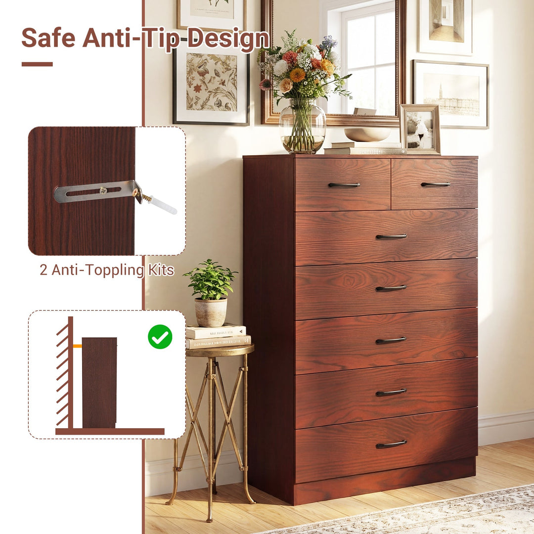 Wooden Chest of Drawers with Anti