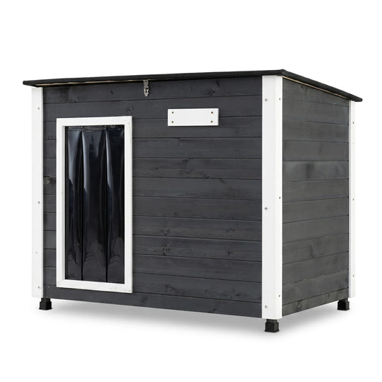 Wooden Dog House Outdoor with Openable Roof - Large