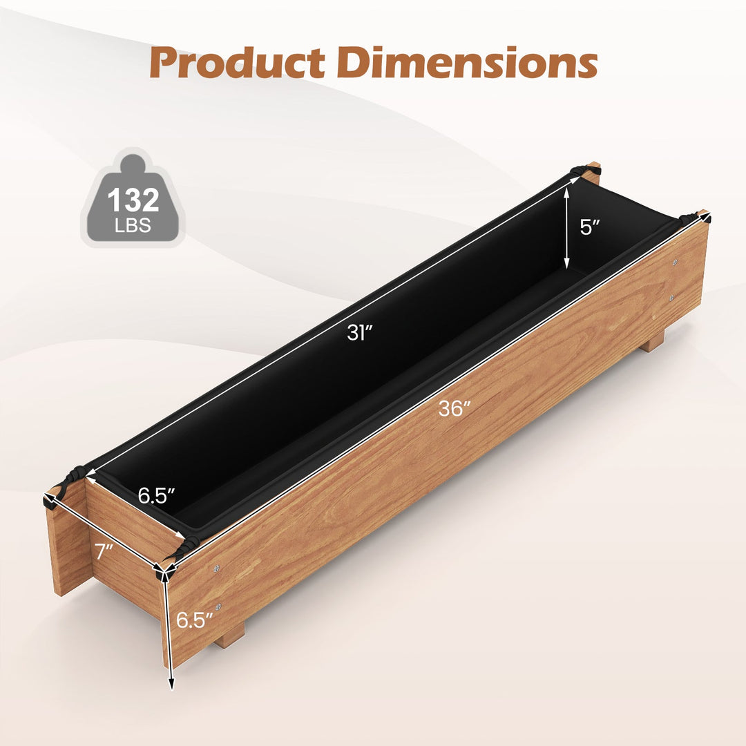 Wooden Raised Garden Bed with Drainage Holes for Vegetable Flower Herb Succulent