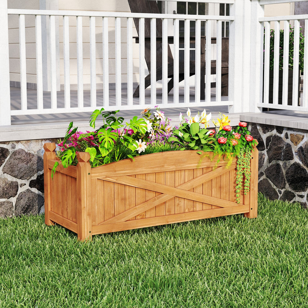 Wooden Raised Garden Bed Drainage Holes for Patio Garden