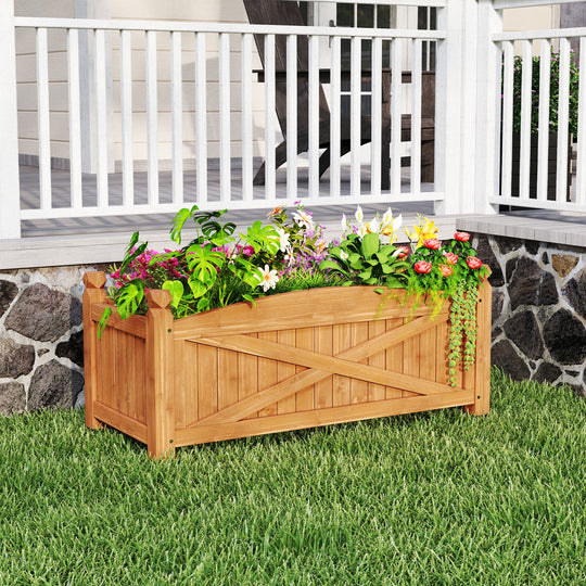 Wooden Raised Garden Bed Drainage Holes for Patio Garden