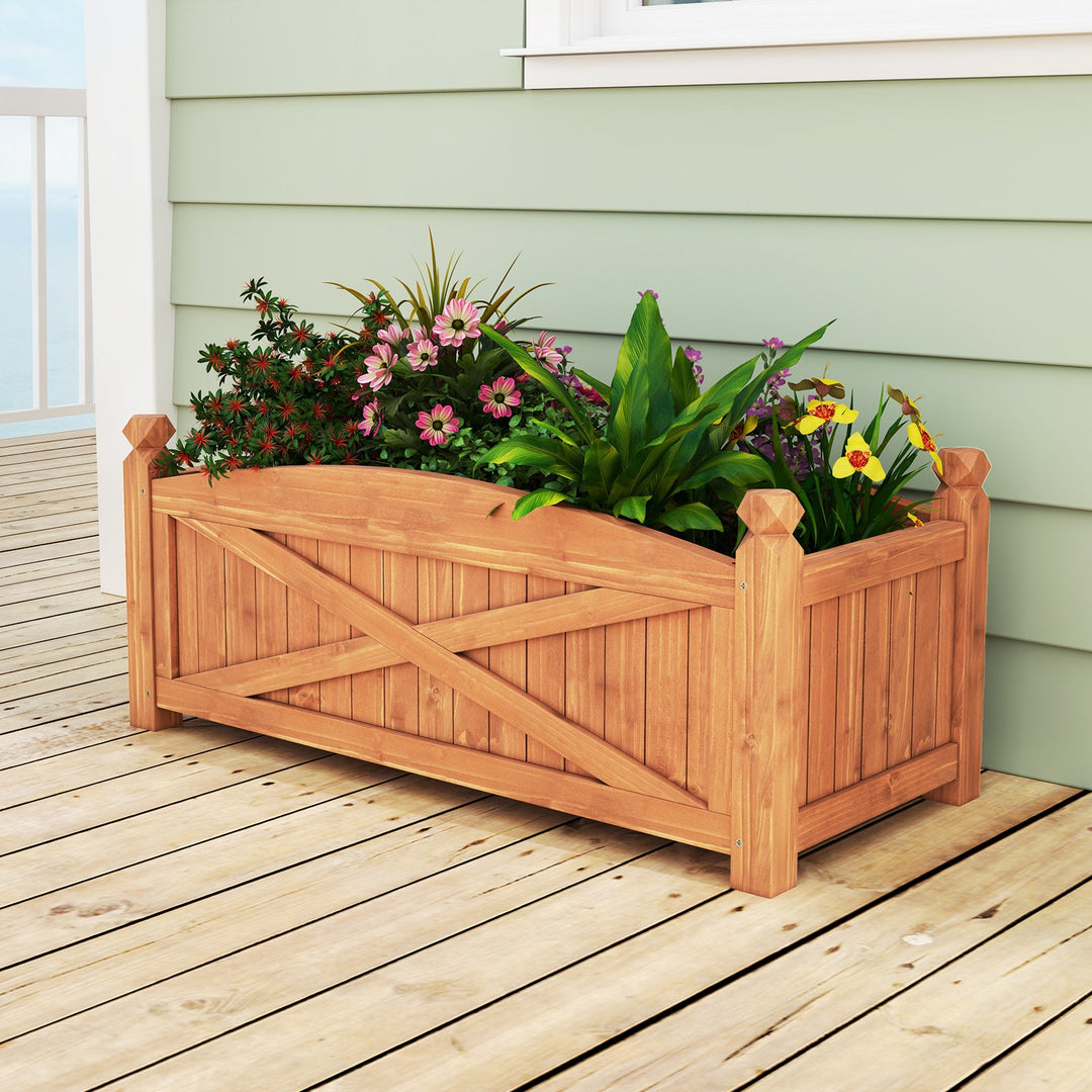 Wooden Raised Garden Bed Drainage Holes for Patio Garden