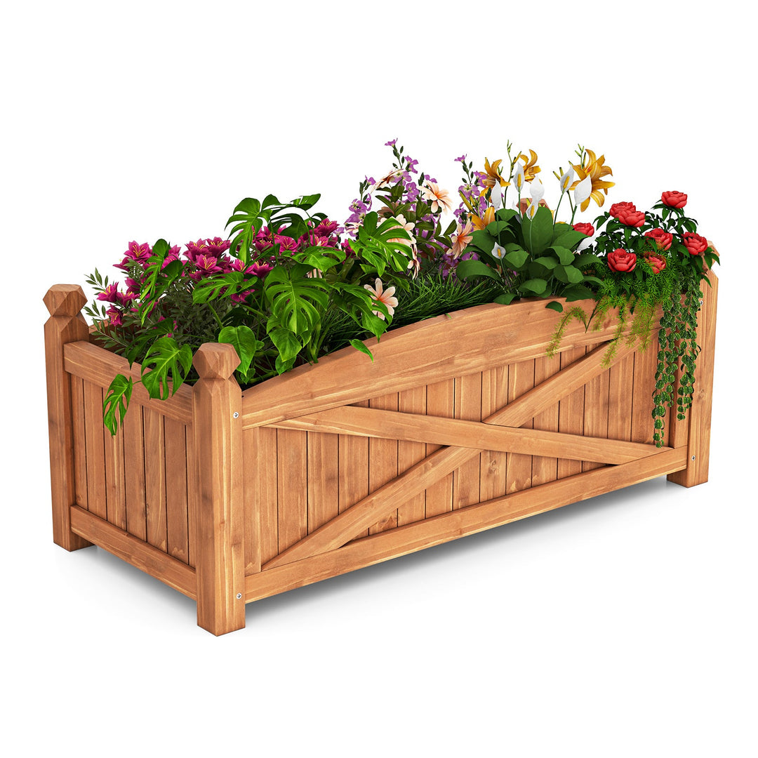 Wooden Raised Garden Bed Drainage Holes for Patio Garden