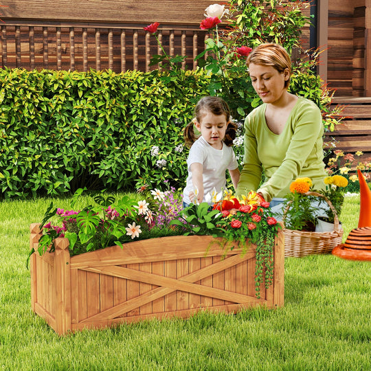 Wooden Raised Garden Bed Drainage Holes for Patio Garden