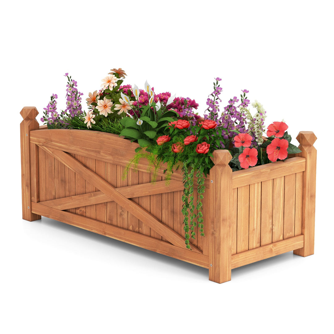 Wooden Raised Garden Bed Drainage Holes for Patio Garden