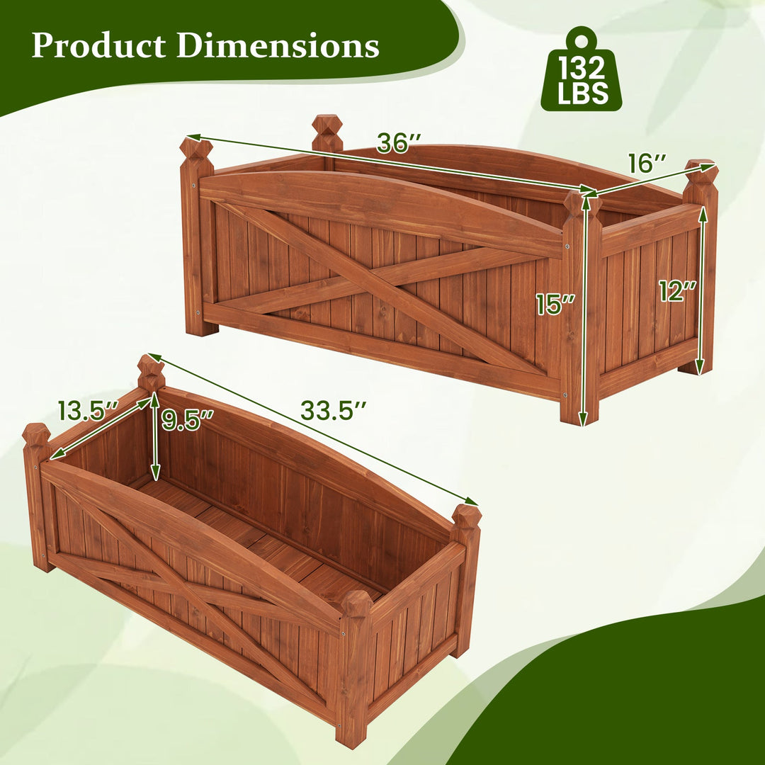 Wooden Raised Garden Bed Drainage Holes for Patio Garden