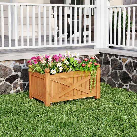 Wooden Raised Garden Bed Drainage Holes for Patio Garden