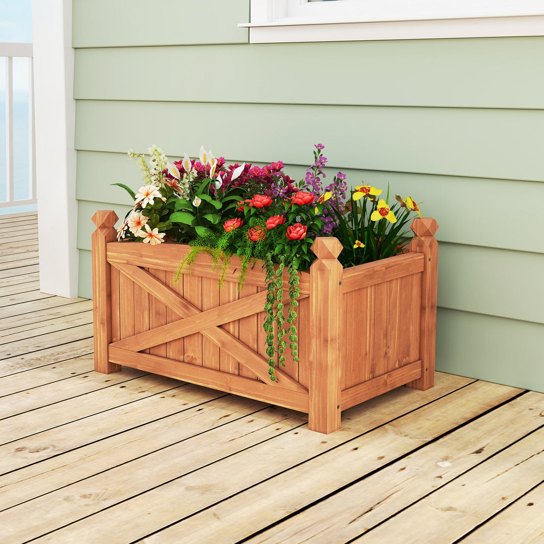 Wooden Raised Garden Bed Drainage Holes for Patio Garden