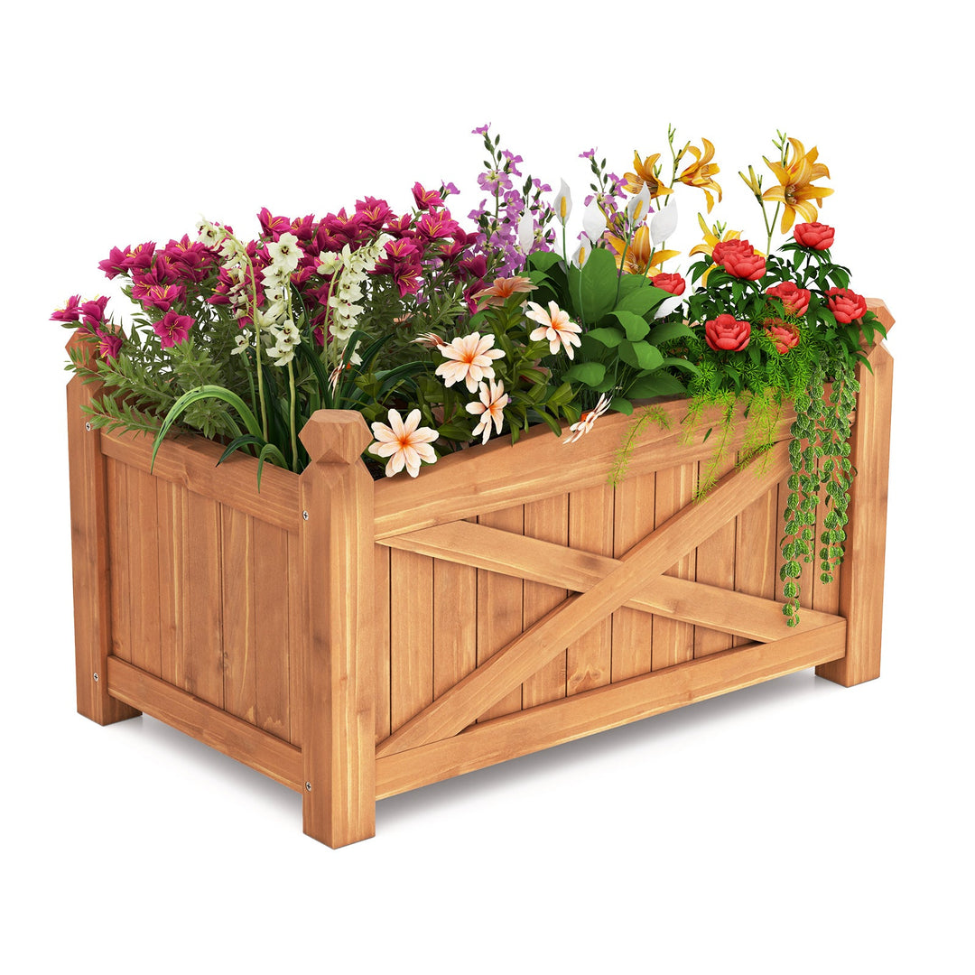 Wooden Raised Garden Bed Drainage Holes for Patio Garden