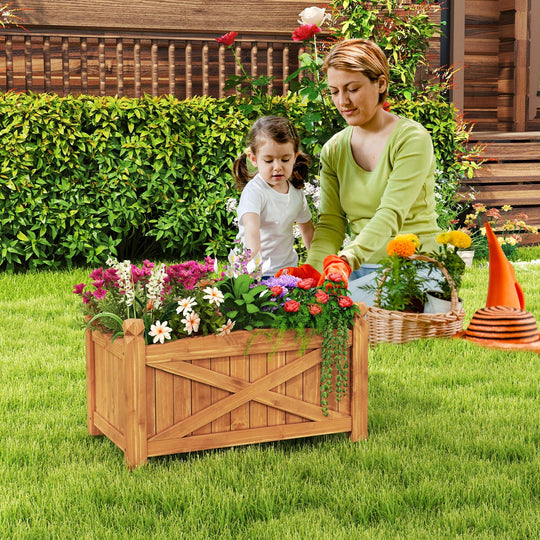 Wooden Raised Garden Bed Drainage Holes for Patio Garden