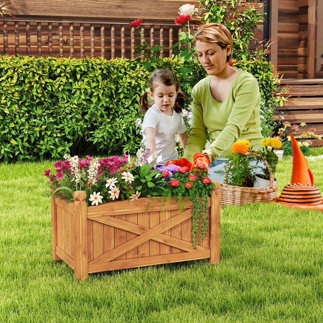 Wooden Raised Garden Bed Drainage Holes for Patio Garden