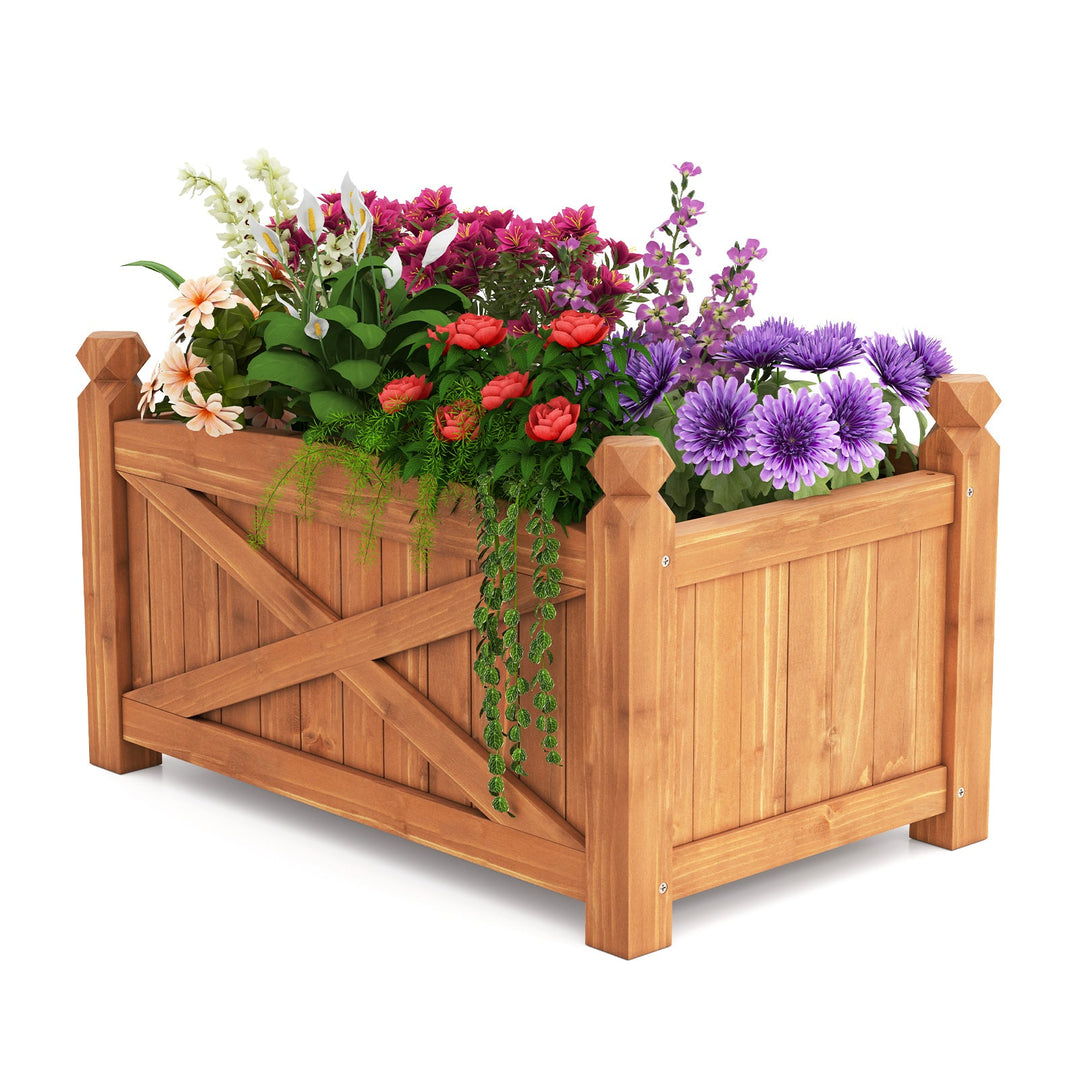 Wooden Raised Garden Bed Drainage Holes for Patio Garden