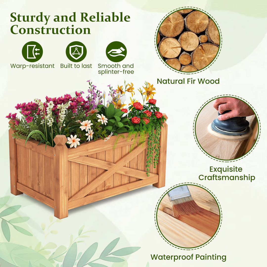 Wooden Raised Garden Bed Drainage Holes for Patio Garden