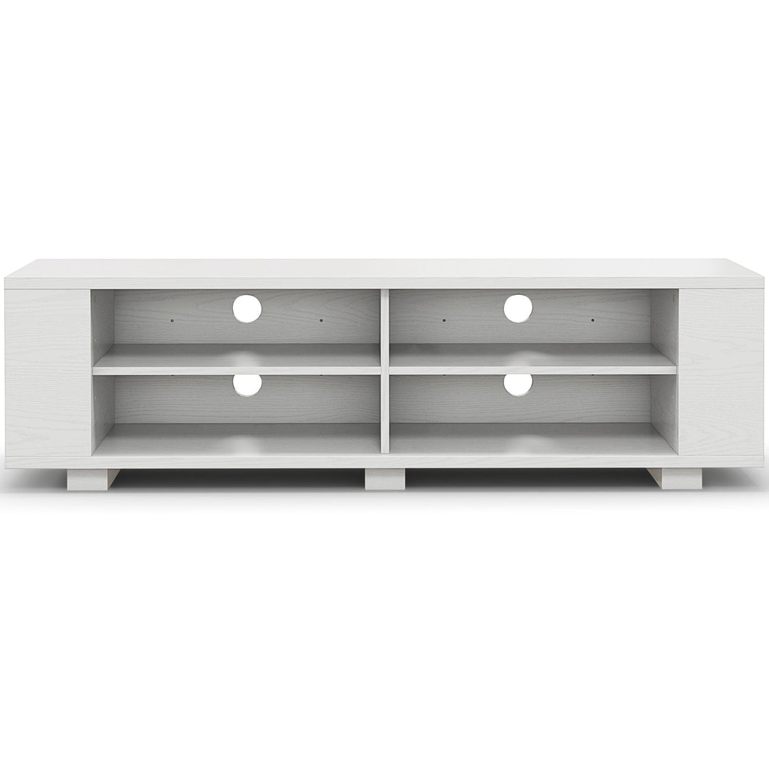 59 Inch Console Storage Entertainment Media Wood TV Stand-Walnut