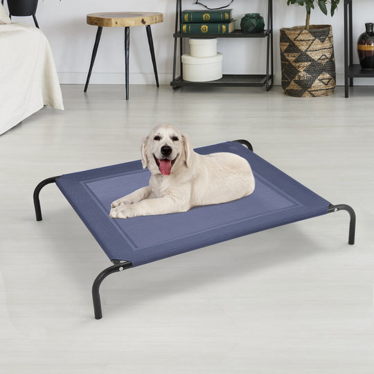 Large Indoor Outdoor Camping Steel Frame Elevated Pet Cot Mat-XL