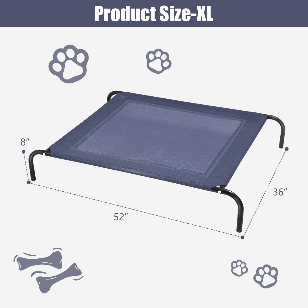 Large Indoor Outdoor Camping Steel Frame Elevated Pet Cot Mat-XL