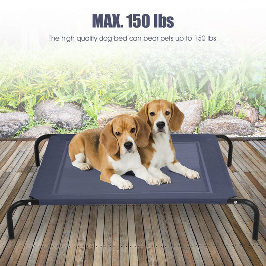 Large Indoor Outdoor Camping Steel Frame Elevated Pet Cot Mat-XL