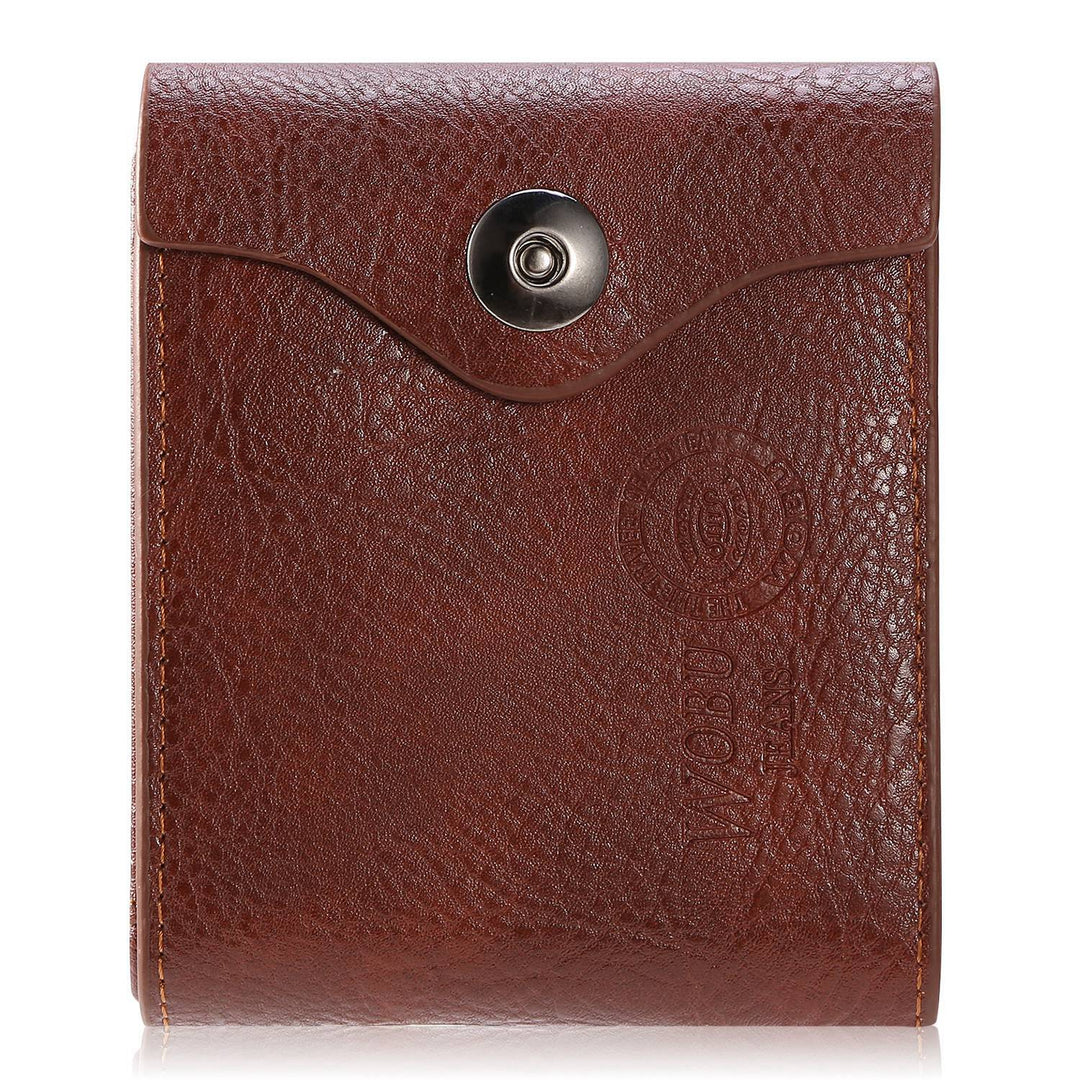 MenÕs Wallet PU Leather Bifold Purse Slim RFID Blocking Card Holder Cases w/ 2 ID Window Coin Pocket