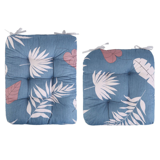 2Pcs Rocking Chair Cushion Upper And Lower Back And Seat Sets with Non-Slip Ties Polyester Fiber Filling Comfortable for Indoor Home Office Car