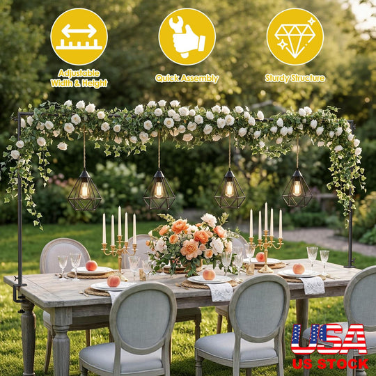 Adjustable Table Arch Stand for Balloon & Floral Decorations