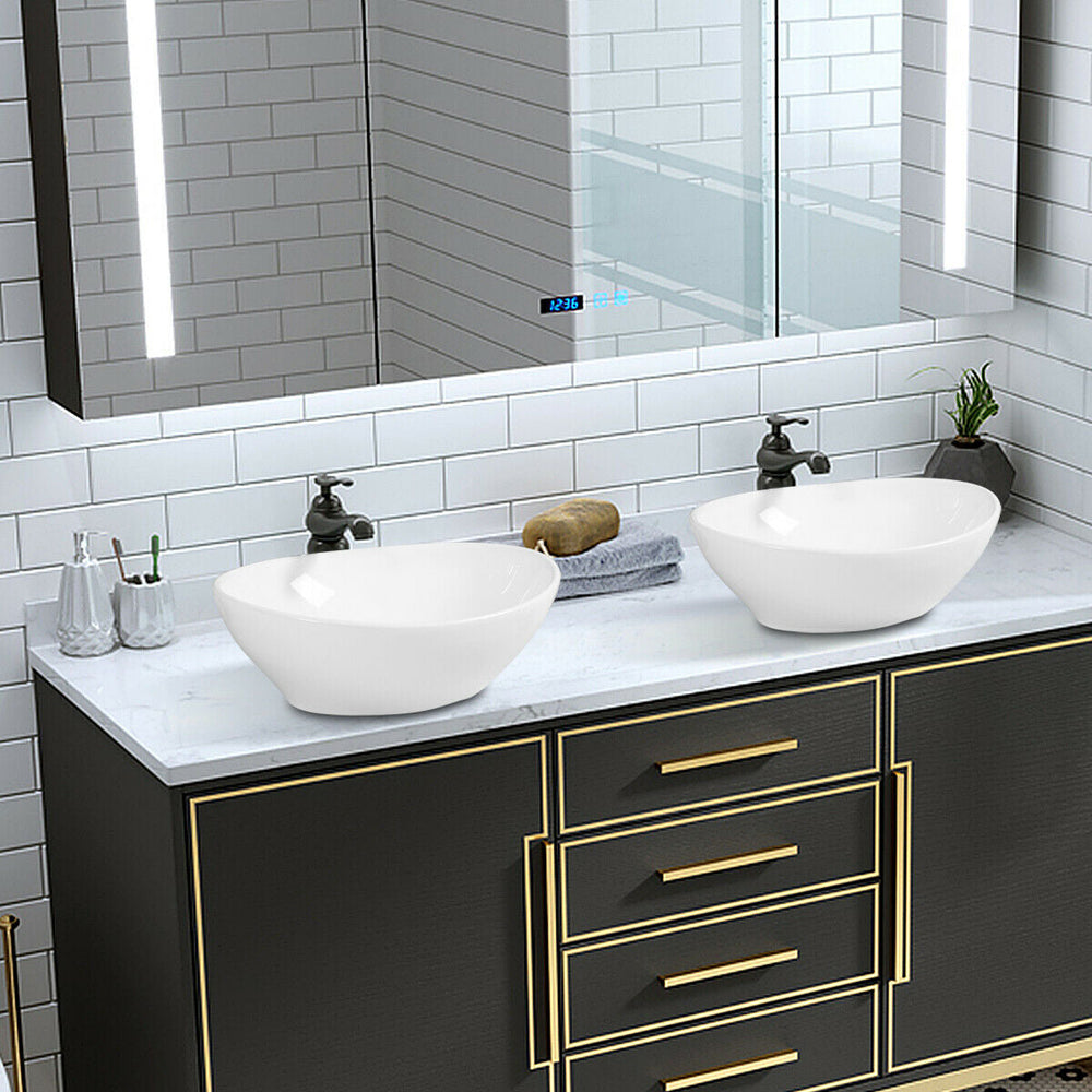 Oval Bathroom Basin Ceramic Vessel Sink
