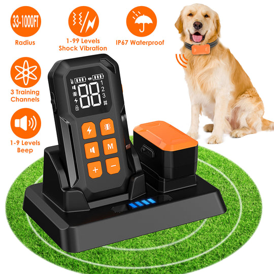 GBruno 2 In 1 Wireless Electric Dog Fence