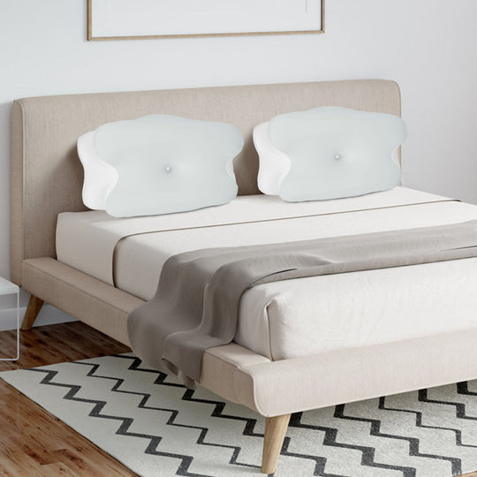 2 Pack Orthopedic Memory Foam Pillows with Cooling Case Neck Support Pillows with Machine Washable Case for Side Back Stomach Sleepers