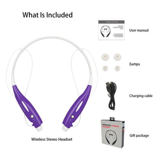 KOCASO Wireless Sports Stereo Hands Free Headset for Phone and Tablet
