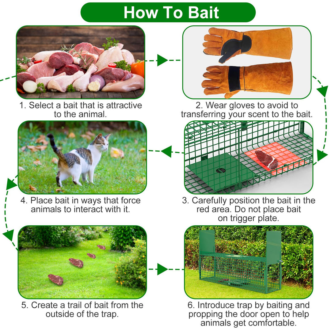 40in Live Animal Trap Cage - Humane Catch & Release