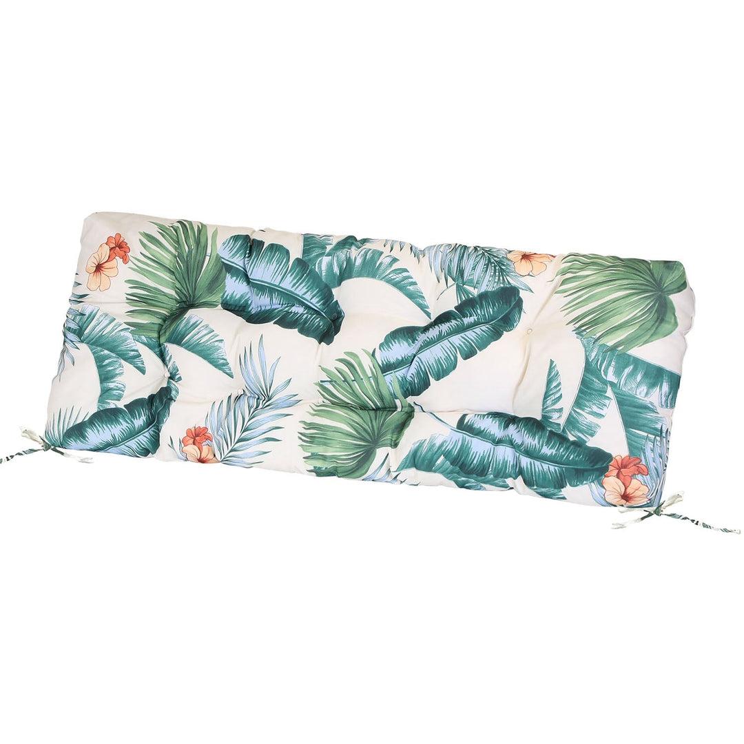 Bench Seat Cushion For Indoor Outdoor Furniture Non Slip Long Chair Cushion with Ties Strap Waterproof Swing Cushion 51.18x19.68IN For Garden Patio Ba