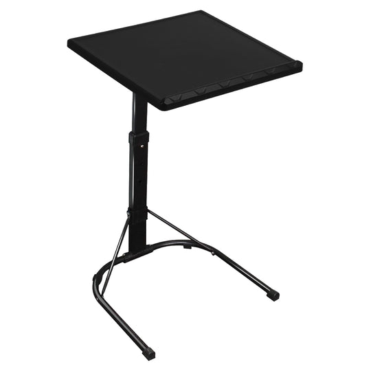 Folding Tray Table Portable Sofa TV Tray Laptop Desk C Side Adjustable Eating Dinner Coffee Table with 3 Adjustable Heights 3 Angles 55lbs Load Bearin