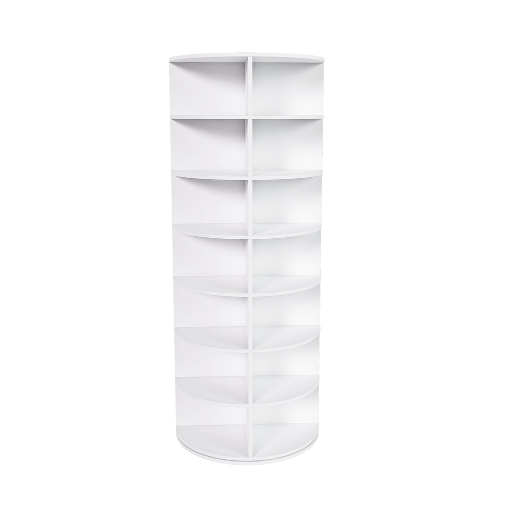 7-Tier Rotating Shoe Rack Tower, 360° Spinning Shoe Organizer with 28 Pairs Capacity, Freestanding Vertical Shoe Storage
