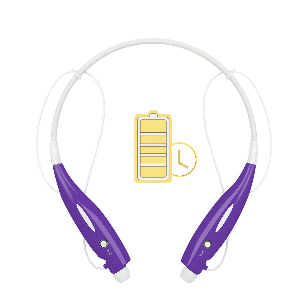 Wireless Stereo Headsets Sport Neckband Headphones In-ear Magnetic IPX4 Waterproof Earbuds w/ Built-in Mic Call Vibrate Alert Number Broadcast Running