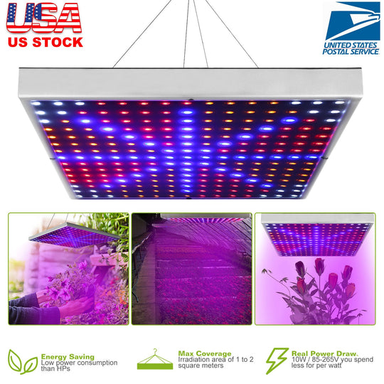 LED Grow Light Full Spectrum Hanging 225 LEDs Plant Grow Lamp Indoor Grow Light for Greenhouse Succulents Seedlings Plants Veg and Flower 15W LEDs