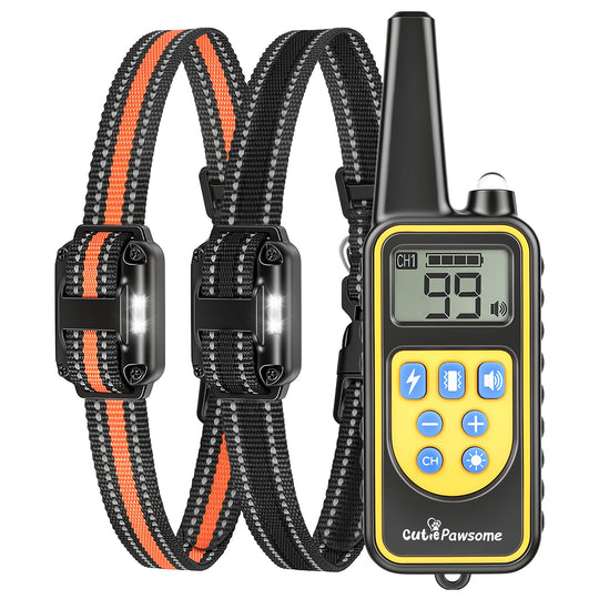 Rechargeable Dog Training Collar with Remote – 875 Yard Range