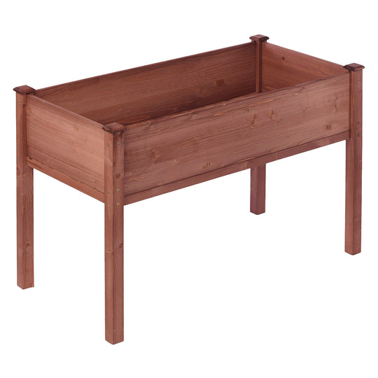 31x16x30in Elevated Raised Garden Bed with Legs, Wooden Planter Box for Outdoor Vegetable Herb Flower Fruit Growing