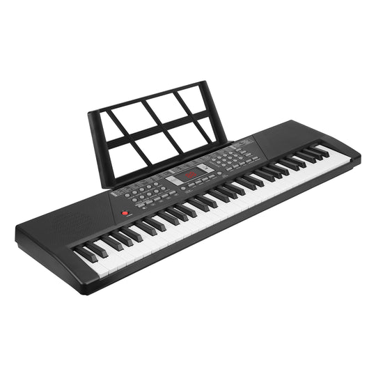 61 Keys Digital Music Keyboard Electric Piano Electronic Musical Instrument Kids Learning Keyboard with Stand Light Up Keys Microphone for 3-12 Year O