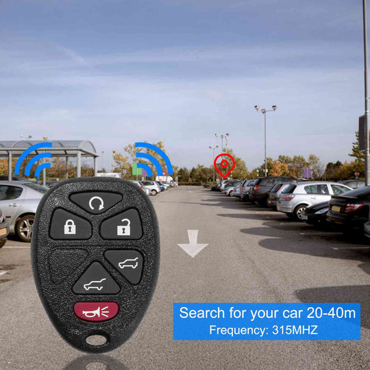 CA_ChevyKeylessRemote(2Pcs)_GPCT15052 Keyless Entry Car Key Remote Key Fob Case Button Pad Replacement for TAHOE Chevy 2007-2014 OUC60270 OUC60221