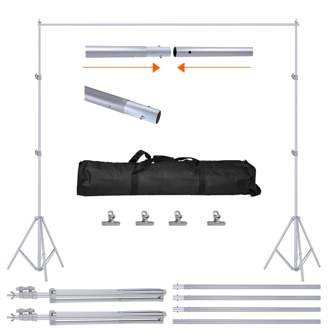 6.5×10ft Photography Backdrop Stand – Adjustable Studio Support Set