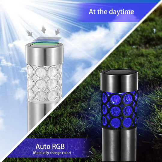 Solarek 6 Pack Outdoor Solar Light IP44 Waterproof RGB Garden Lamp Landscape Lawn DŽcor Light