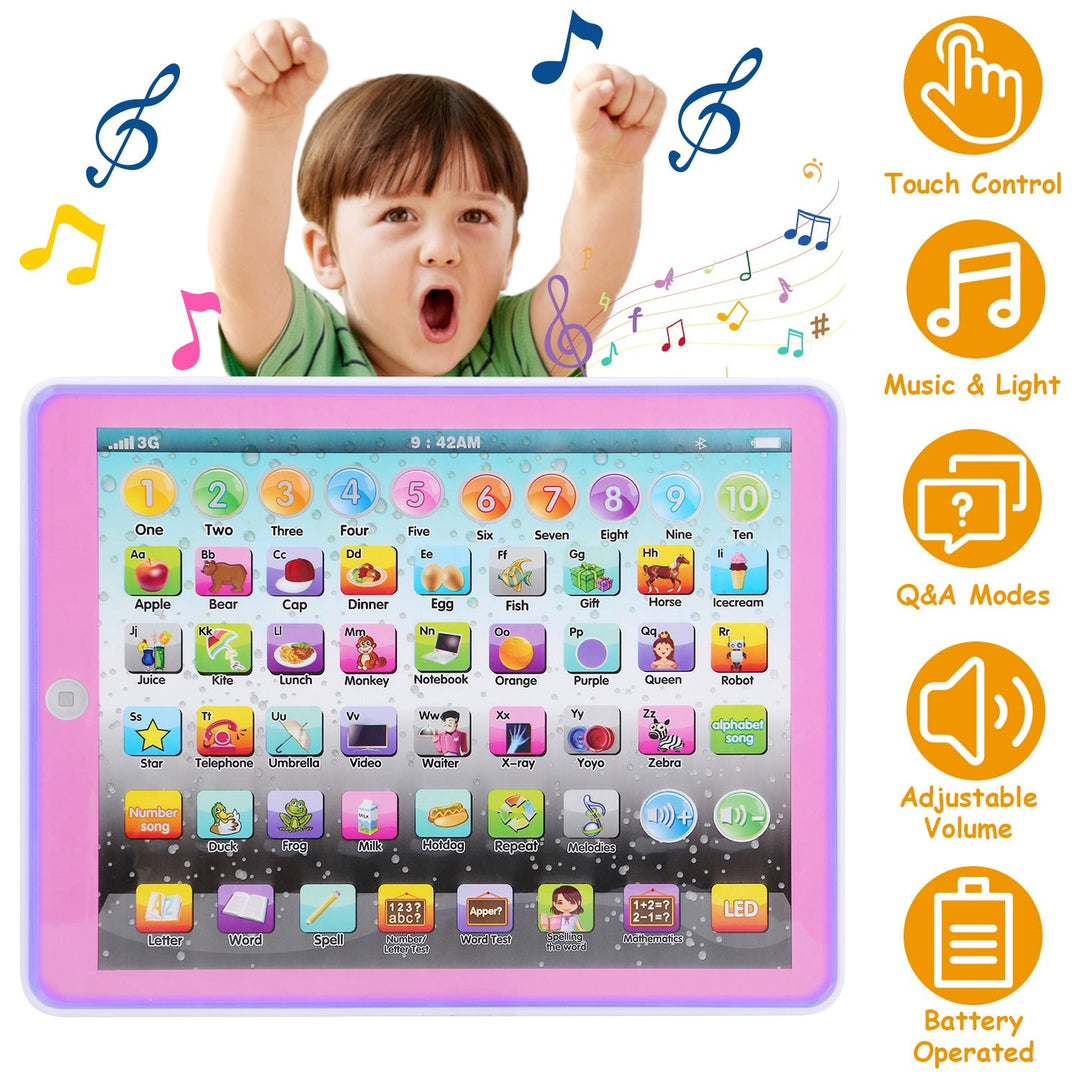Kid Baby Toddler Tablet Toy Educational Learning Study Tablet Pad Gift for Aged 2 3 4 5 6 7 Girls Boys