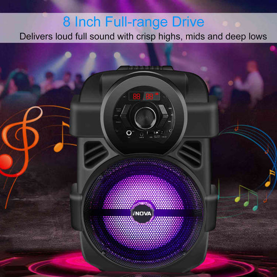 Colorful LED Portable Wireless Party Speaker