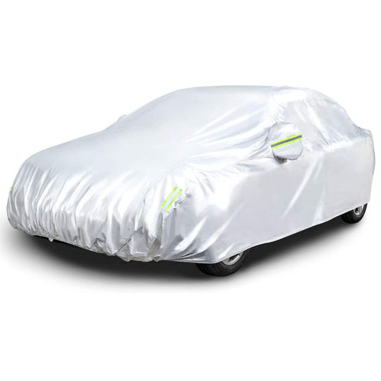 Waterproof Car Cover with UV Protection and Reflective Strips