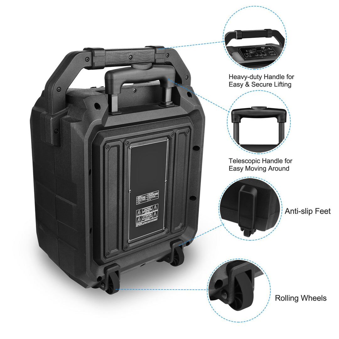 Portable Wireless Party Speaker with Disco Lighting