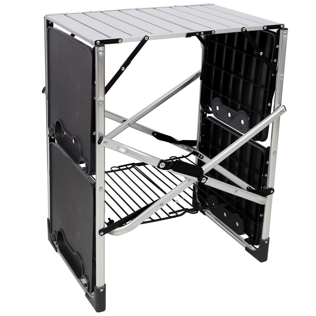 Folding Camping Kitchen Table with Heat-Resistant Top