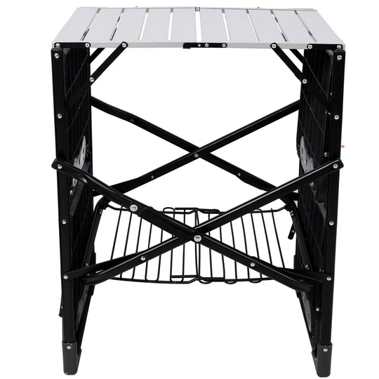 Folding Camping Kitchen Table with Heat-Resistant Top