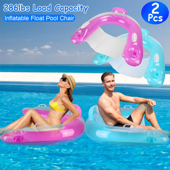 GBruno 2Pcs Inflatable Float Pool Chair